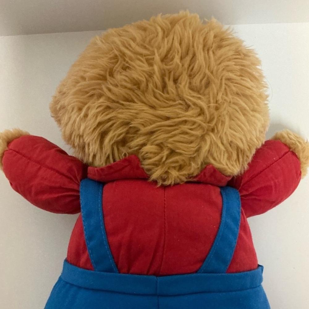 BERENSTAIN BEARS- BROTHER BEAR with Red Shirt and Blue Overalls- Vintage - Picture 6 of 13